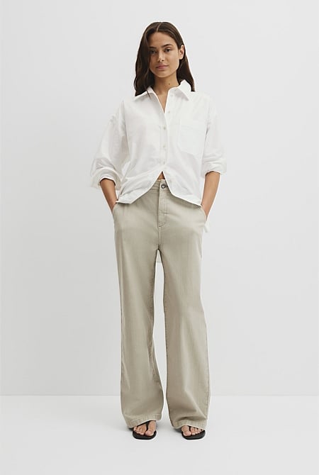Refined High Rise Wide Leg Jean