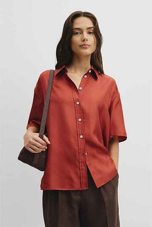 Short Sleeve Silk Shirt