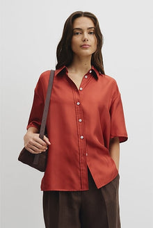 Short Sleeve Silk Shirt