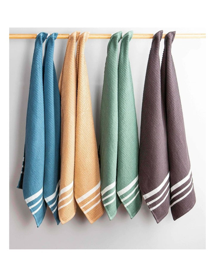 Terry Kitchen Towel 2 Pack in Black
