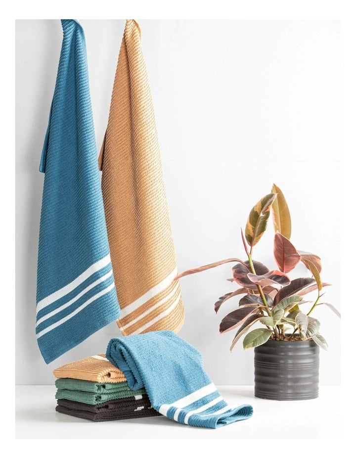Terry Kitchen Towel 2 Pack in Black