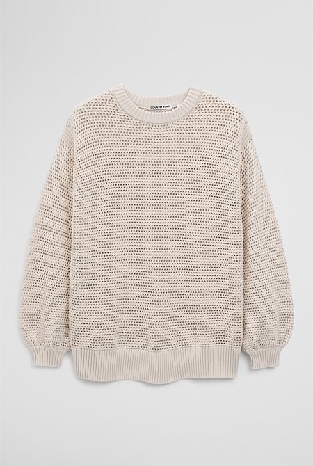 Longsleeve Relaxed Crochet Knit