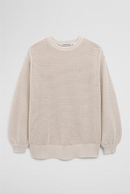 Longsleeve Relaxed Crochet Knit