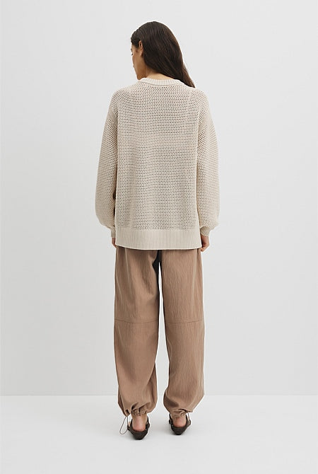 Longsleeve Relaxed Crochet Knit