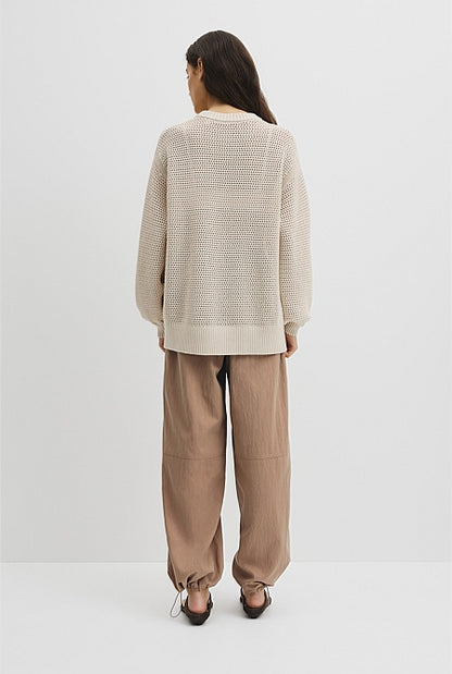 Longsleeve Relaxed Crochet Knit