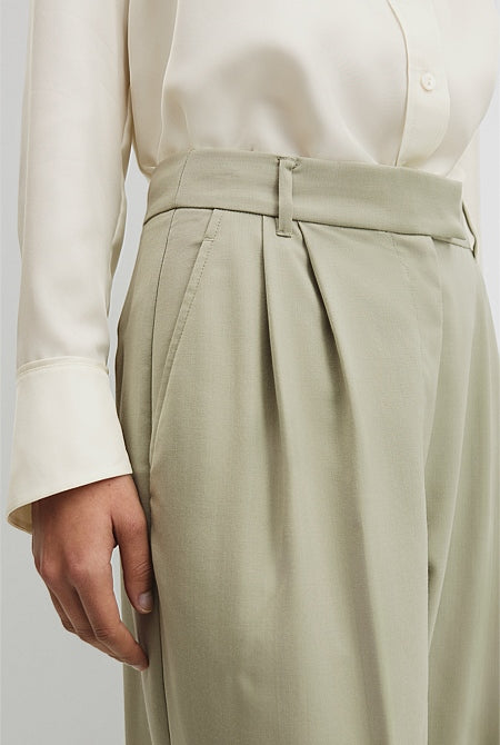 Wool Blend Tailored Pant