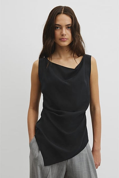 Asymmetrical Hem Blouse
