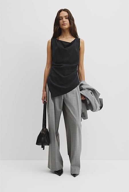 Asymmetrical Hem Blouse