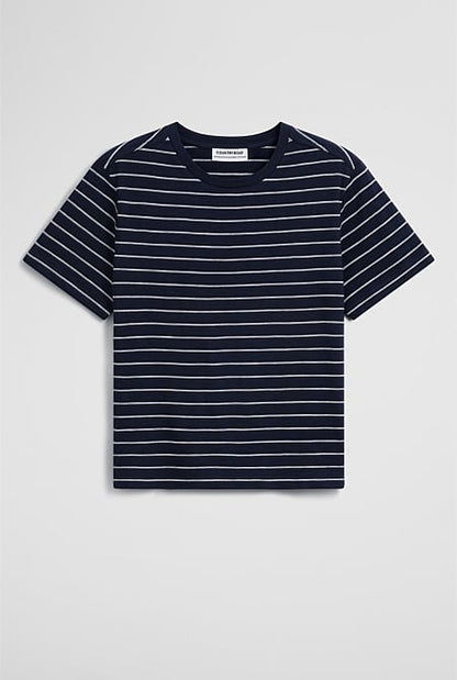 Stripe Textured Slub T-Shirt