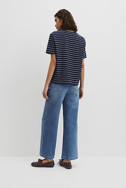Stripe Textured Slub T-Shirt