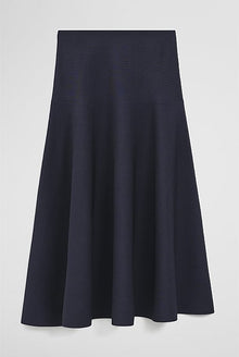 Fluted Knit Midi Skirt