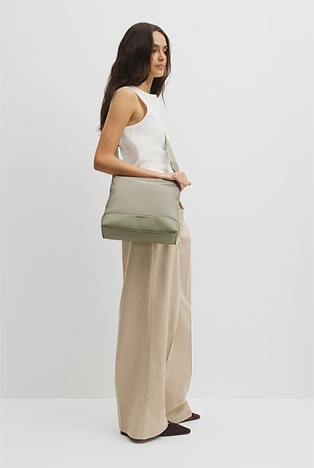 Soft Top Zip Crossbody Bag