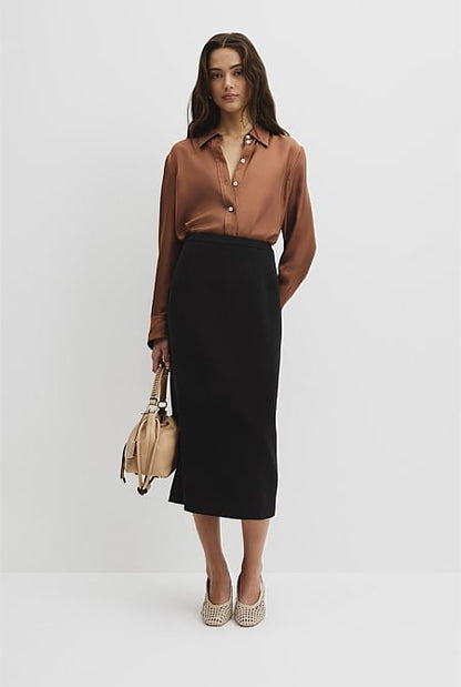 Zip Pencil Skirt