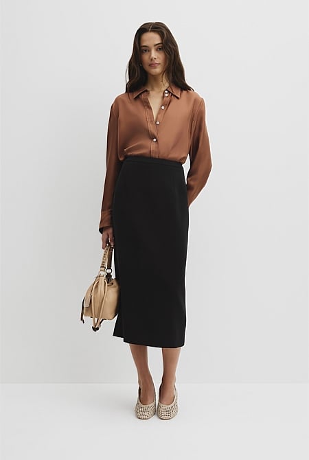 Zip Pencil Skirt