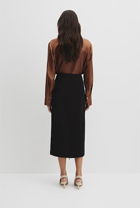 Zip Pencil Skirt