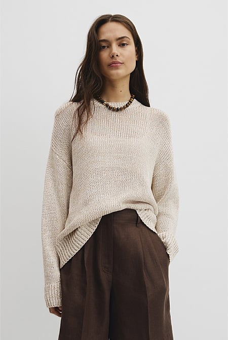 Organically Grown Cotton Tape Yarn Sweater