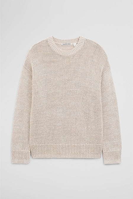 Organically Grown Cotton Tape Yarn Sweater