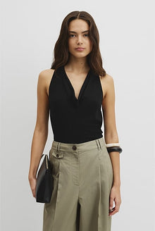 Wool V-Neck Drape Tank