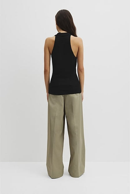 Wool V-Neck Drape Tank