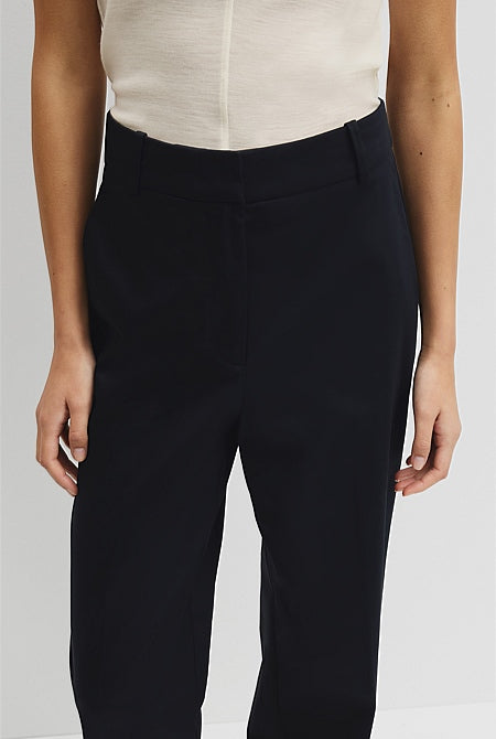 Cotton Sateen Wide Pant