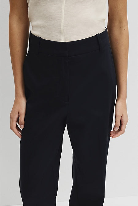 Cotton Sateen Wide Pant