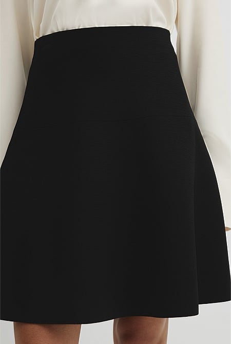 Compact Knit Mini Skirt