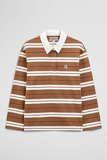 Australian Cotton Stripe Rugby Polo Sweat
