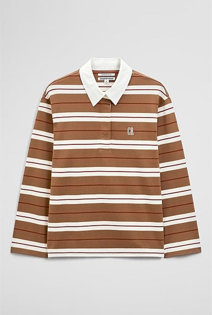 Australian Cotton Stripe Rugby Polo Sweat