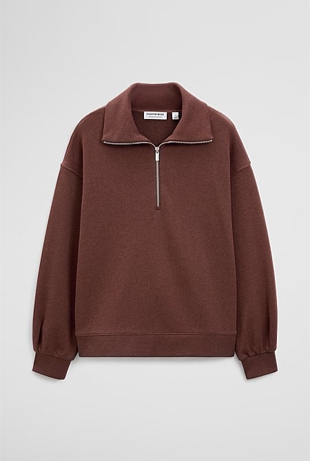 Australian Cotton Funnel Neck Sweat