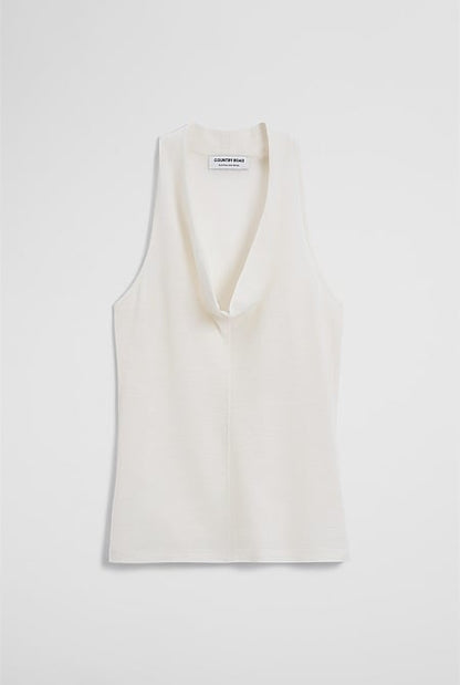 Wool V-Neck Drape Tank