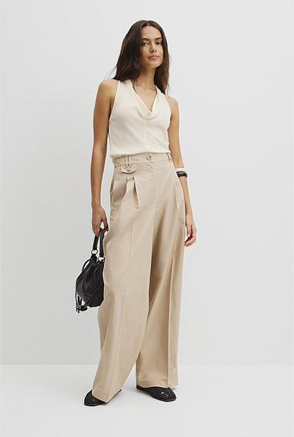 Wool V-Neck Drape Tank