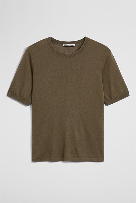 Short Sleeve Knit Tee