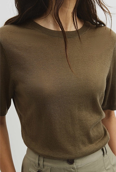 Short Sleeve Knit Tee