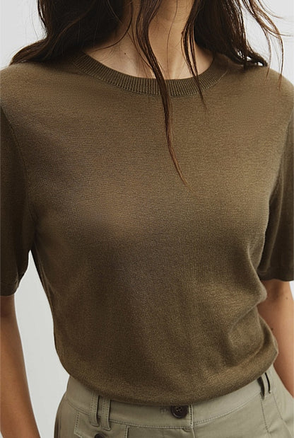 Short Sleeve Knit Tee