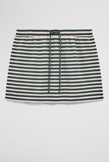 Australian Cotton Blend Stripe Jersey Skirt