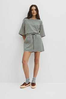 Australian Cotton Blend Stripe Jersey Skirt
