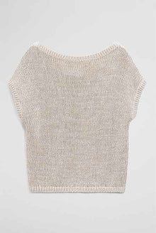 Organically Grown Cotton Asymmetric Tape Knit T-Shirt