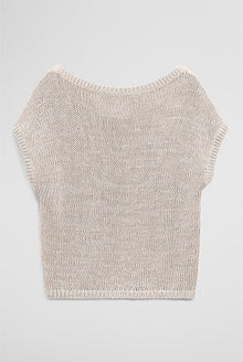 Organically Grown Cotton Asymmetric Tape Knit T-Shirt