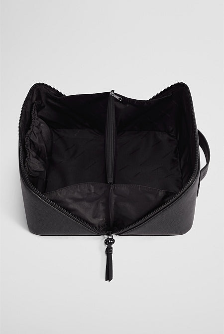 Branded Detail Large Convertible Cosmetic Case