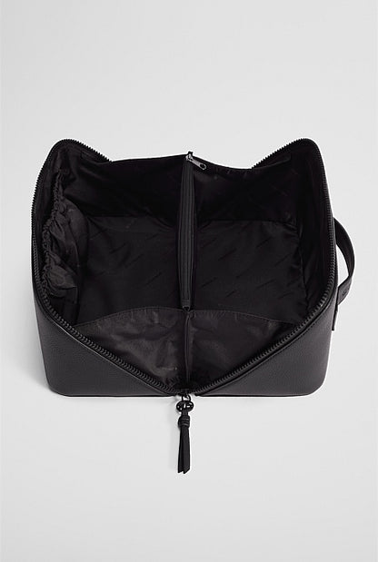 Branded Detail Large Convertible Cosmetic Case