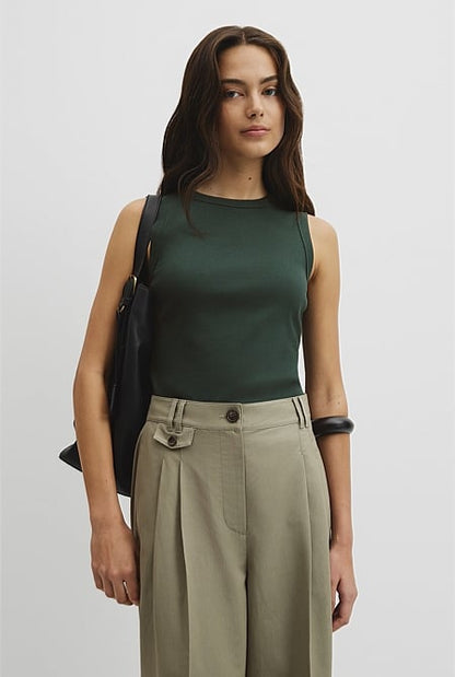 Australian Cotton High Neck Tank