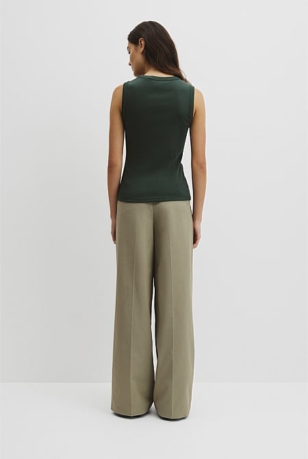 Australian Cotton High Neck Tank