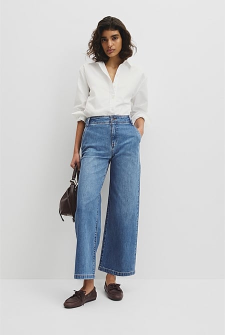 Refined High Rise Wide Leg Jean