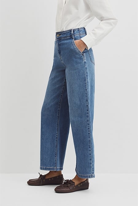 Refined High Rise Wide Leg Jean