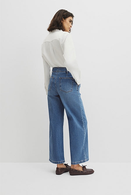 Refined High Rise Wide Leg Jean