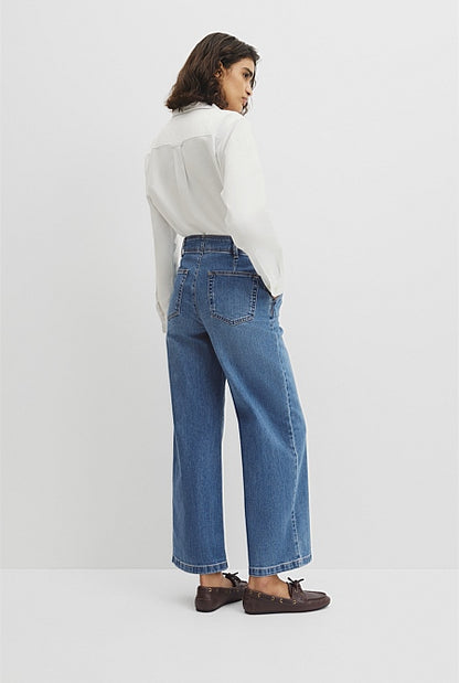 Refined High Rise Wide Leg Jean