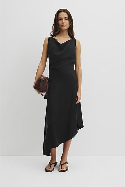 Cowl Neck Midi Dress