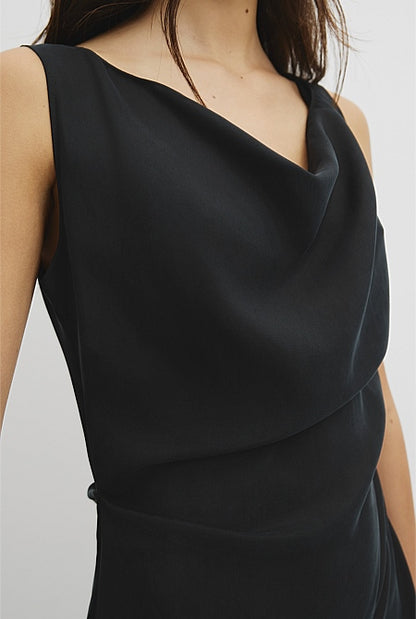 Cowl Neck Midi Dress