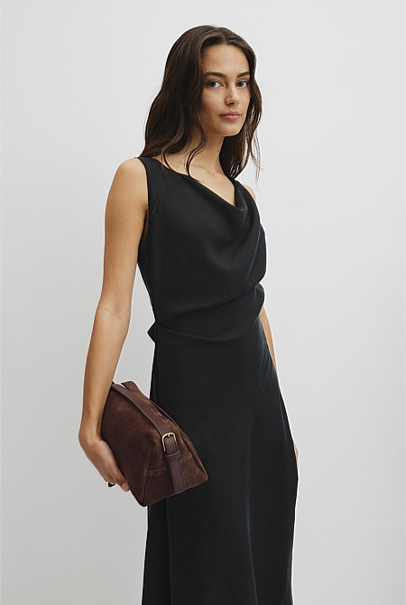 Cowl Neck Midi Dress