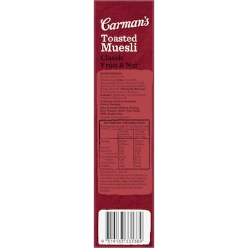 Carman's Muesli Toasted Classic Fruit & Nut 500g